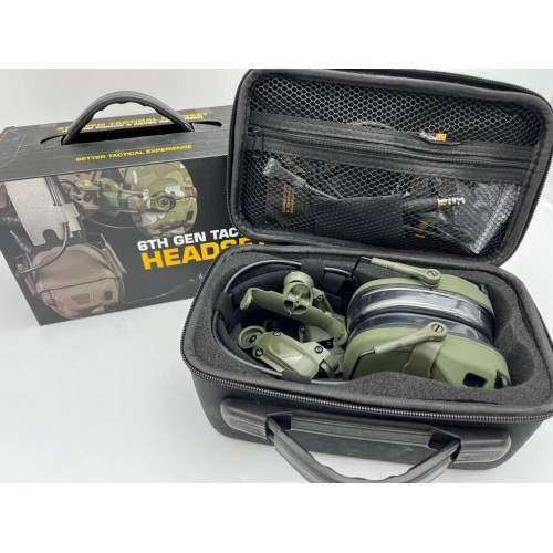 6TH GEN TACTICAL HEADSET тактическая гарнитура, звукосниматель и шумоподавление, активные в Рыбинске