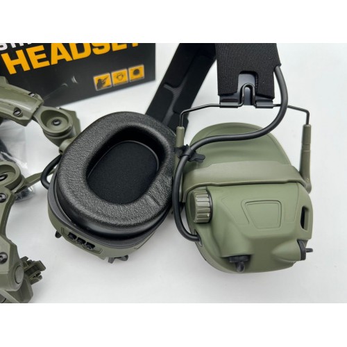 6TH GEN TACTICAL HEADSET тактическая гарнитура, звукосниматель и шумоподавление, активные в Рыбинске