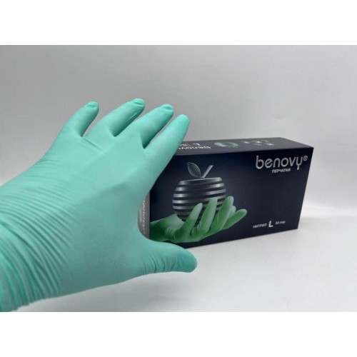 BENOVY MULTICOLOR НИТРИЛ медицинские цветные перчатки в Рыбинске
