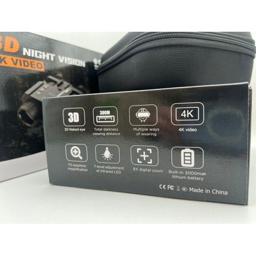 Бинокль ночного видения 3D NIGHT VISION / 4K VIDEO  (с креплением на голову)  в Рыбинске