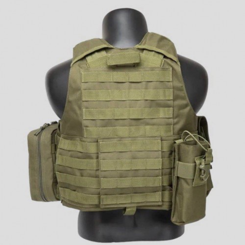 Тактический разгрузочный жилет «5 / пять карманов» с подсумками Tactical Molle Plate Carrier для съемных бронепластин в Рыбинске